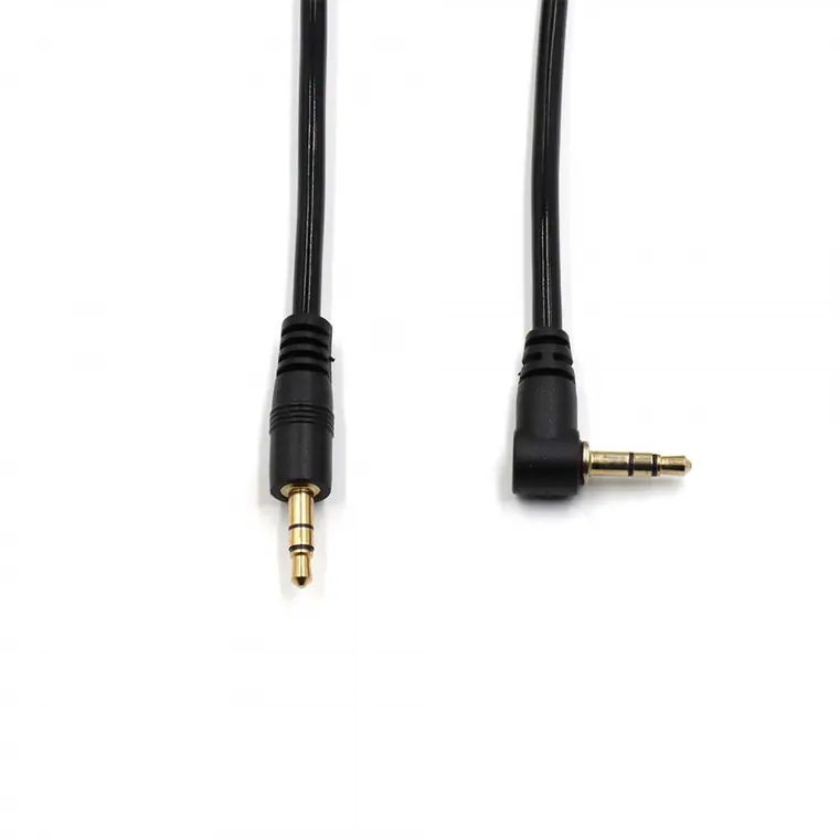 3.5mm 3pole stereo angle male to straight male