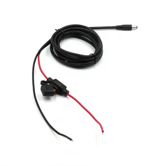 dc5.5*2.1mm male to open with 3A fuse cable view 2