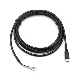 DC5521 RIGHT ANGLE MALE PLUG TO OPEN CABLE view 2