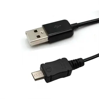 USB to micro male to male spring cable view 2