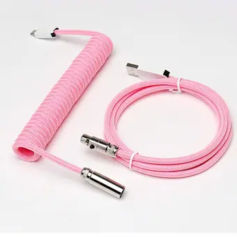 5PIN male Mini XLR to Type-c metal Pink White wire and usb metal to 5pin Mini XLR female Pink White wire cable set + silver connector