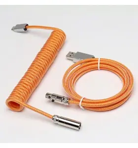 5PIN male Mini XLR to Type-c metal Yellow clear wire and usb metal to 5pin Mini XLR female Yellow clear wire cable set+silver connector