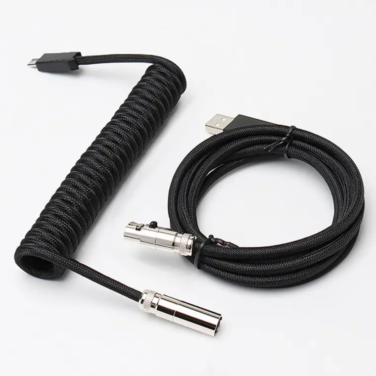 5PIN male Mini XLR to Type-c metal Red wire and usb metal to 5pin Mini XLR female Red wire cable set + silver connector