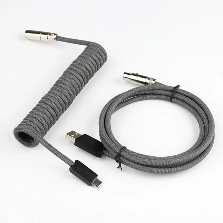 5PIN male Mini XLR to Type-c metal Red wire and usb metal to 5pin Mini XLR female Red wire cable set + silver connector