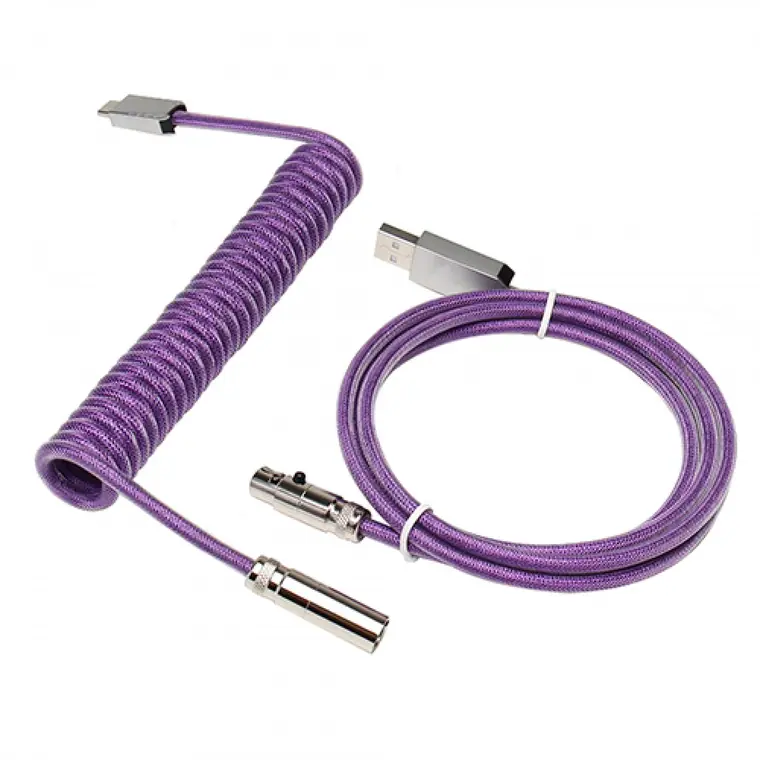5PIN male Mini XLR to Type-c metal Grey wire and usb metal to 5pin Mini XLR female Grey wire cable set+silver connector