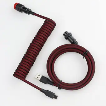 5PIN male GX16 aviator to Type-c Red Black wire and usb to 5pin gx16 female cable set black red aviator