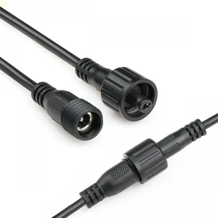 dc5.5*2.1mm male to female waterproof cable
