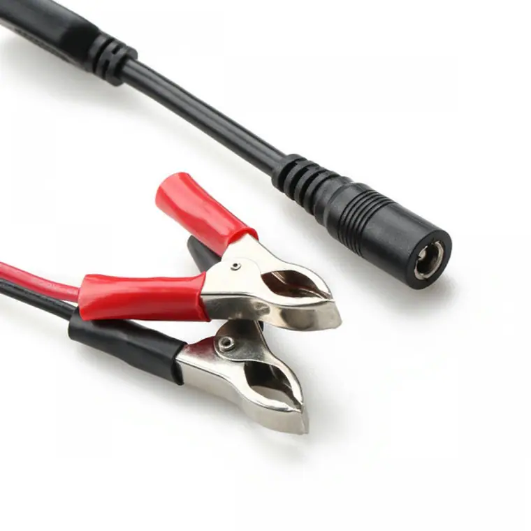 dc5.5*2.5mm female to Crocodile clip cable