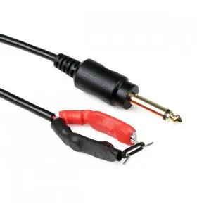 6.35MM mono male to both hook tattoo cable view 2