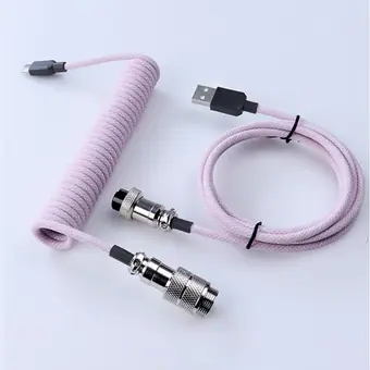 Macarons color cable usb c keyboard USB aviator keyboard cable converter ps2 to usb coiled mechanical keyboard cable