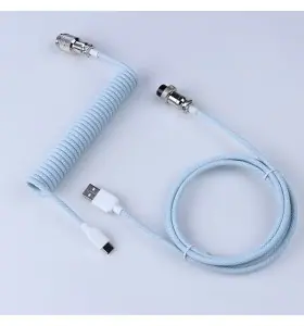 5pin gx16 aviator / Type c Type c to 5PIN male aviator and usb to 5pin aviator female light blue macarons wire cable