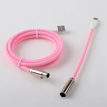 Mechanical Keyboard Coiled USB Cable colored MINI XLR Type C, Mini 5P, Micro Customization factory