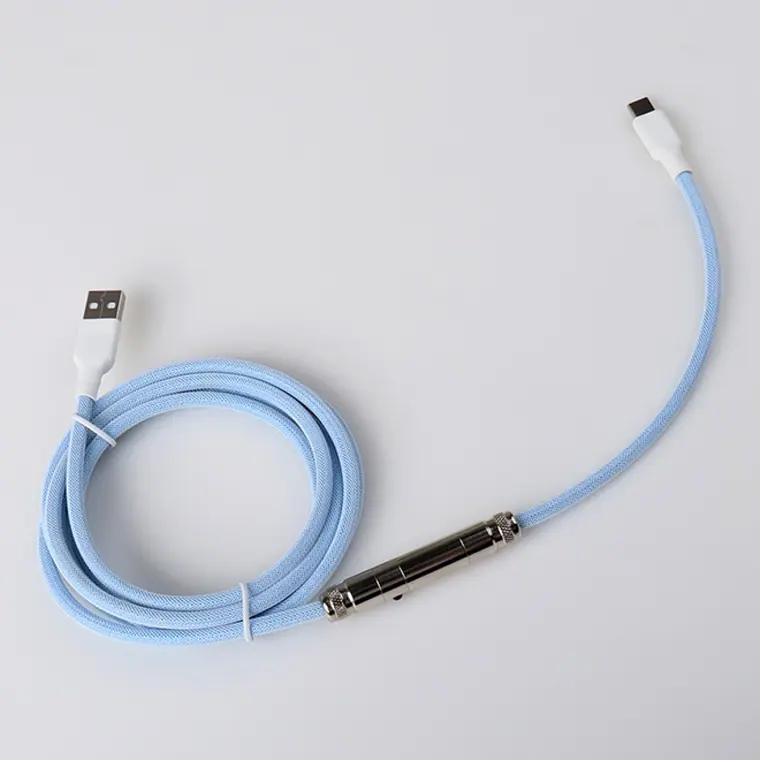USB keyboard cable Mechanical keyboard coiled Spring cable Double sleeve USB C cable