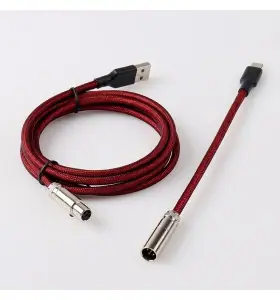 Aviator Connector Braided Multicolor Type C Zinc Alloy Coiled Mechanical USB Keyboard Cable 5pin
