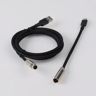 Commonly Used Accessories & Parts Spiral Coiled Mechanical USB C Keyboard Cable With Aviator Coiled Cable Connector