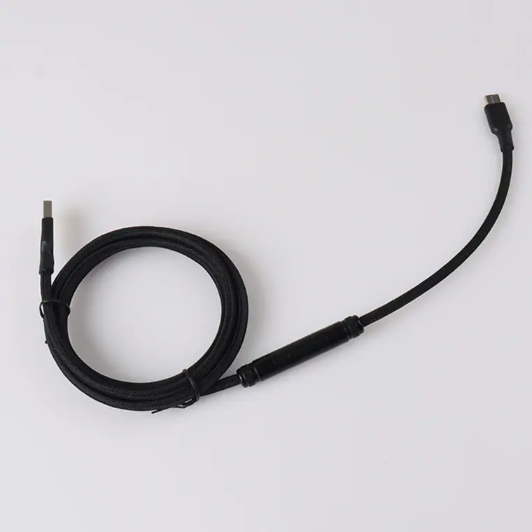 Mechanical black Keyboard Usb Data Cable Aviation Connector Type C Coiled Cable For Mechanical Gaming Keyboard