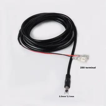 dc5.5*2.1mm to 250 terminal metal cable Flexible Spring Metal Braided Spring Metal dc cable view 2