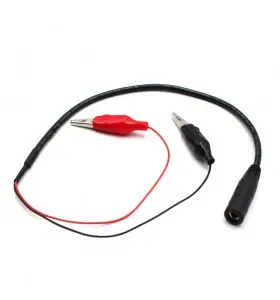 5.5x2.1mm Female DC Barrel Jack to Dual Alligator Clips Connector Cable Adapter