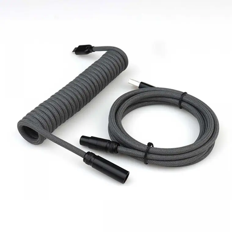 MINI XLR Mechanical Keyboard Coiled Cable Wire Type C Custom Usb Port Cable Aviator Coiling Cable for Gaming Keyboard Accessories
