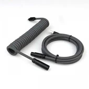 MINI XLR Mechanical Keyboard Coiled Cable Wire Type C Custom Usb Port Cable Aviator Coiling Cable for Gaming Keyboard Accessories