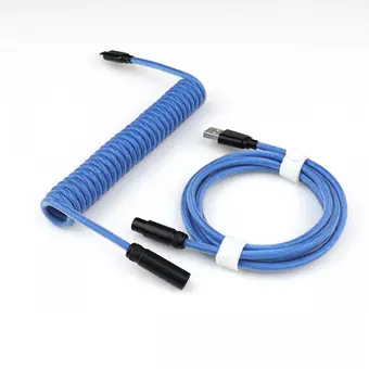 MINI XLR custom double-Sleeved detachable Aviator coiled cable USB type C gaming mechanical accessories keyboard cable