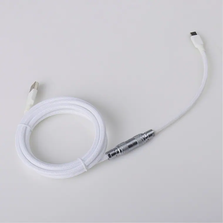 yc8 connector 4 pin 5pin coiled cable mechanical keyboard cable Type c usb metal connector plug for mechanical keyboard