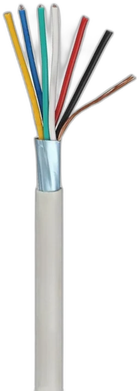 6 Core Shielded White — Security Cable manufactured by LANP CABLE