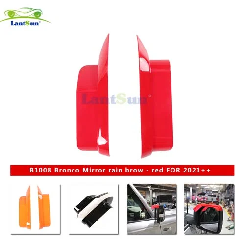 B1009 FORD-BRONCO-21-Rearview Mirror Rain Header-Red view 6