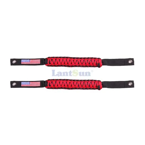 B1016 FORD-BRONCO-21-Rollover Handle-Establishment Model-US Flag Label-Red and Black Pair