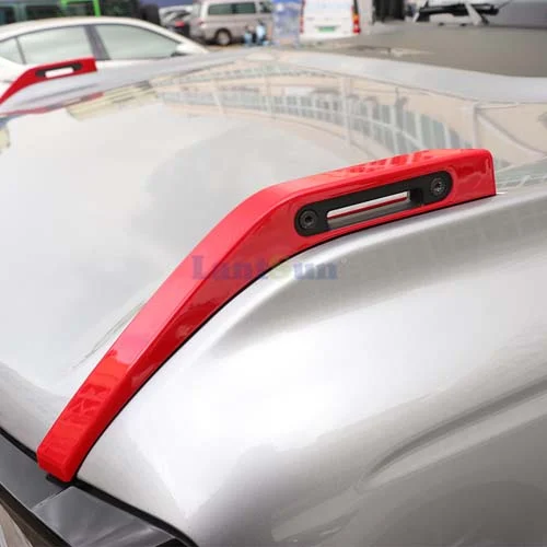 B1018 Ford-BRONCO-21-Front Hood Both Sides of the Pull Hook Decorative Cover-red view 3