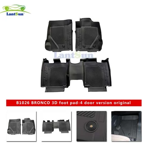 B1026 Ford Spirited Horse-Bronco-21-3D Foot Mats-4-door Version-original Model view 5