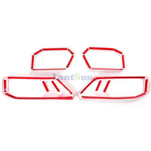 B1038 FORD BRONCO-21-Interior Door Handle Trim Cover-4-Door-Red view 5