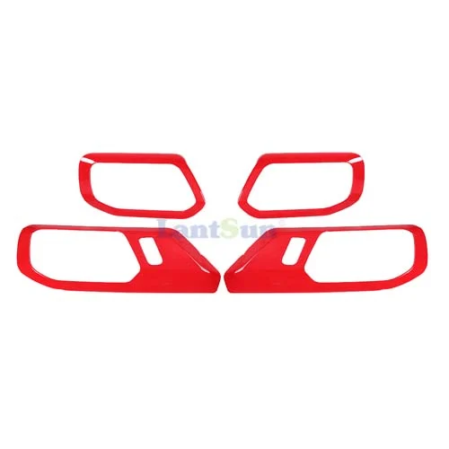 B1038 FORD BRONCO-21-Interior Door Handle Trim Cover-4-Door-Red view 3