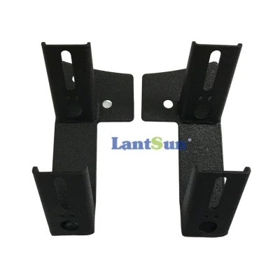 Custom Black Anodized Steel Stamping Straight LED Light Bar Upper Windshield Mount Bracket A07