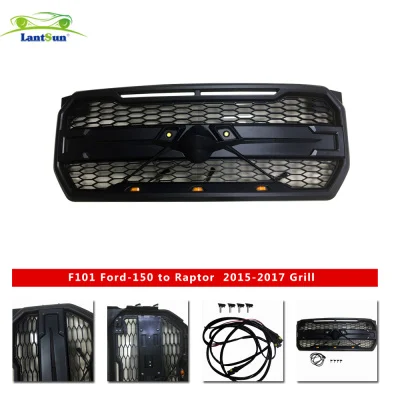Factory Price F150 Raptor Style Front Grille with LED F150 Raptor Grille with LED Light for Ford F15 view 4