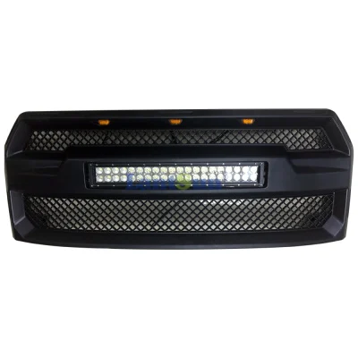 For 2015-2017 Raptor Style Replacement Part Front Bumper Grille W/ LED F102