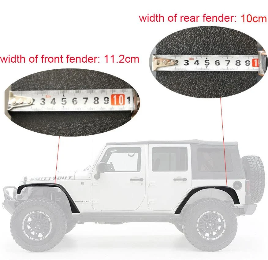 Lantsun J064 Fender Flares for Jeep for Wrangler Jk 2007-2017 Wheel Eyebrow Car Parts view 2