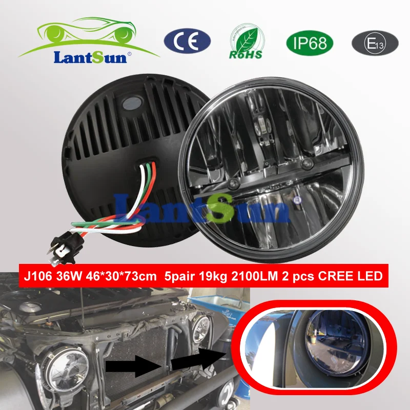 J106 Jeep LED Headlight view 3