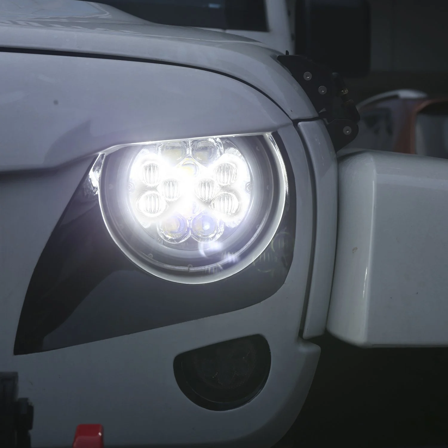 J228 Jeep Wrangler LED Front Headlight view 2