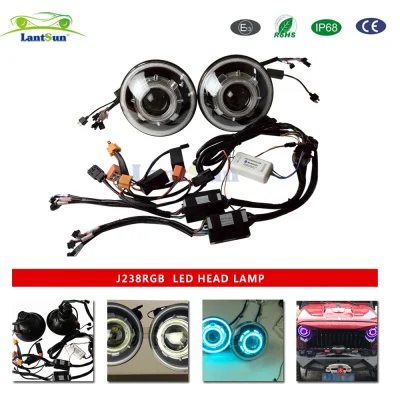 7 Inch Led Headlamp for Jeep Wrangler with DRL/for Jeep Headlights J238RGB view 4