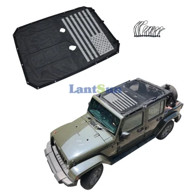 Black Sun Shade for Jeep Wrangler JK Models Sun Shade Net J260-3 view 3