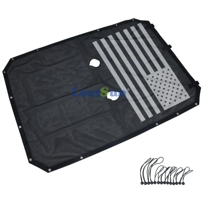 Black Sun Shade for Jeep Wrangler JK Models Sun Shade Net J260-3 view 2