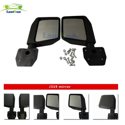 Rearview Mirror Black Door Side Mirrors Kit for Jeep Wrangler J319 view 4