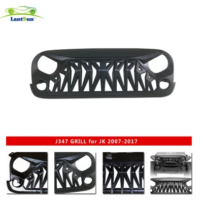 For Jeep for Wrangler 2007-2017 ABS Chrome Front Grille Trim J347