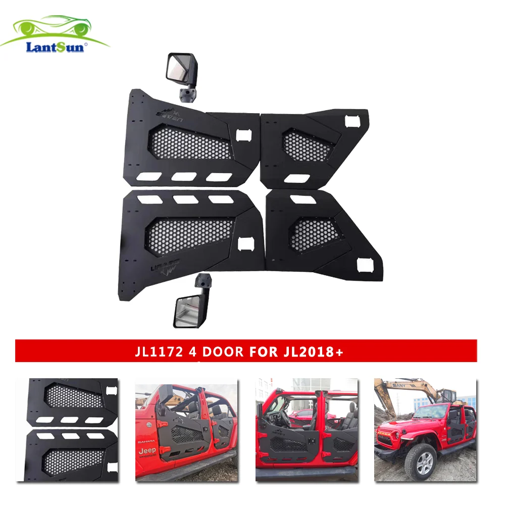 Lantsun J365 for Jeep JK for Wrangler Accessories 2007-2017 Renegade 4 Door with Mirror view 4