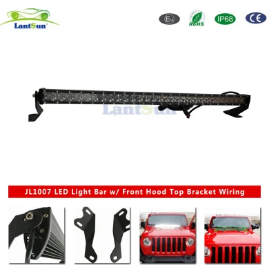 150W LED Light Bar + Upper Roof Mounting Bar Brackets for Jeep Wrangler JL1007