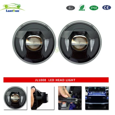 Round LED Headlight for Jeep Wrangler LED Front Light JL1008
