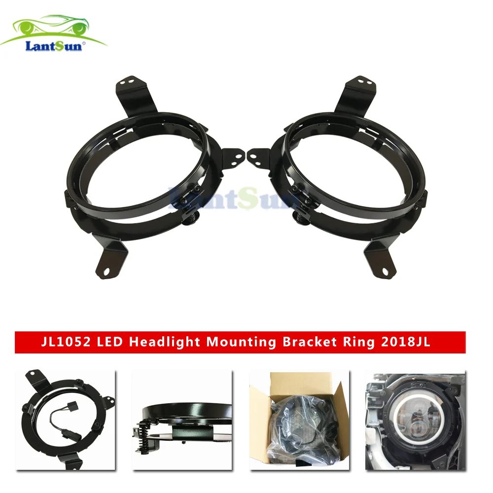 Lantsun JL1052 for Jeep for JL Wrangler 2018+ JL U 7" LED Headlight Adapter Accessories for Jeep view 6