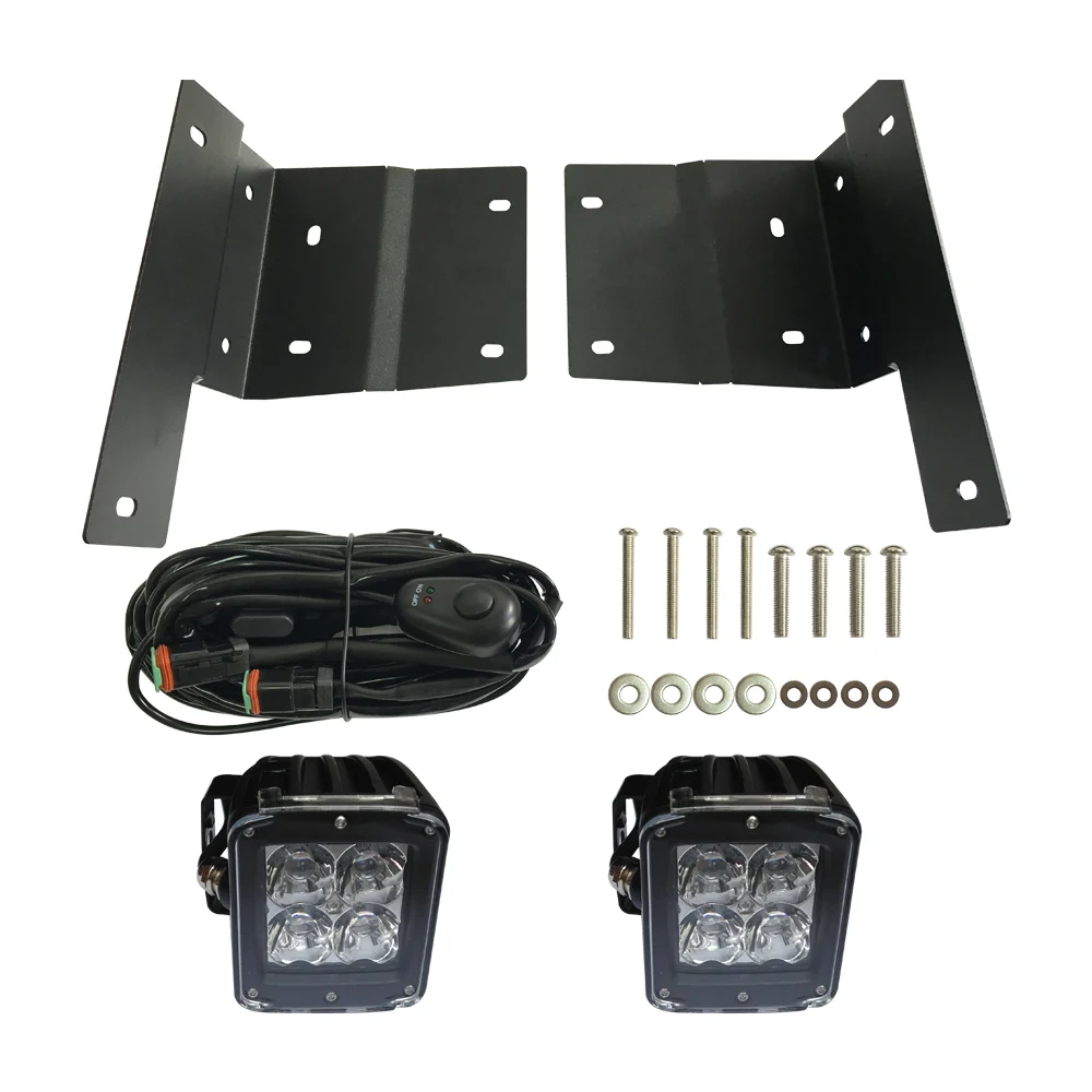 Lantsun JL1055 for Jeep for JL for Wrangler 2018+ JL A Column Bracket+Led620+9#wire