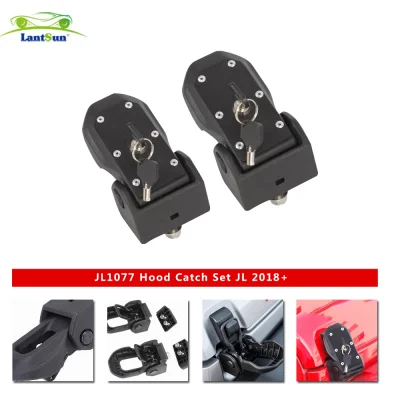 Chromed Zinc Alloy Engine Hood Lock Hinge for Jeep for Wrangler JL1077 view 4